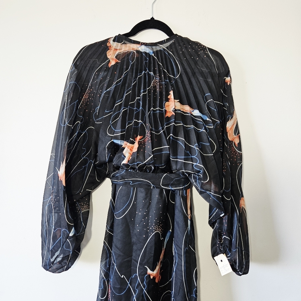 Vintage 1980's NWT Missy House Pleated Blouson Day Dress Size M Deadstock NOS - Picture 3 of 5